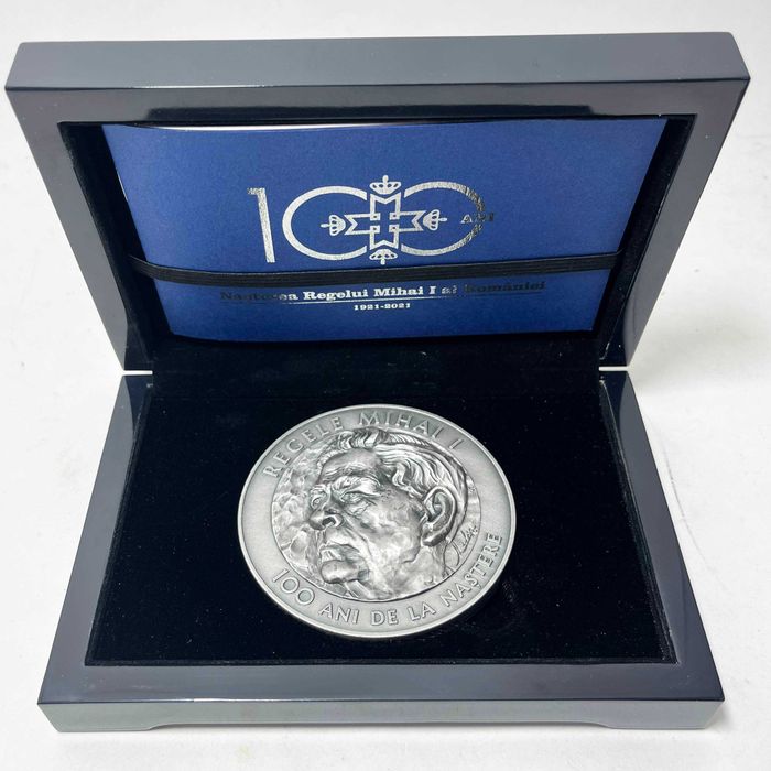 Medalie argint 100 de ani de la nașterea Regelui Mihai I