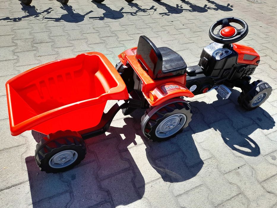 PILSAN Трактор Active с ремарке 07316 червен