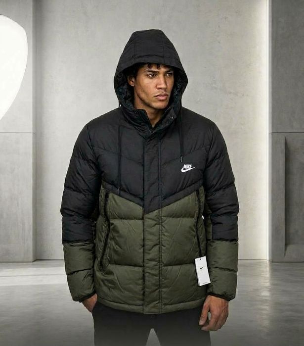 Nike Ново Мъжко Топло Зимно Яке с Качулка [С-2ХЛ Размер]