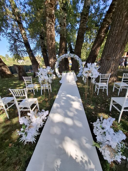 Decor nunta, cununie, gatitul miresei