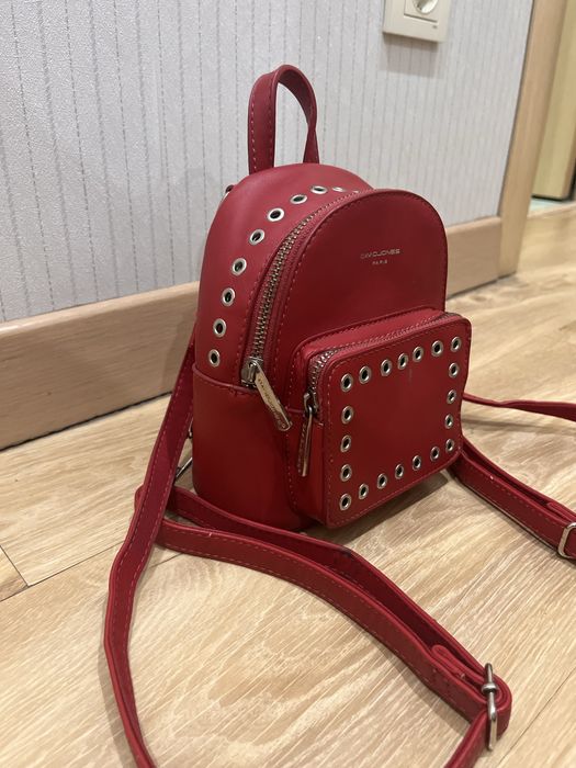 Мини рюкзак красный DavidJones, торг есть