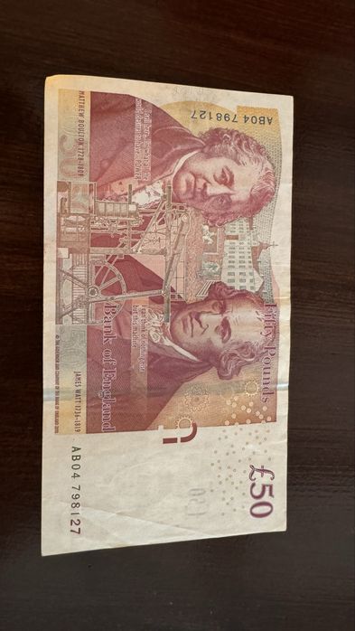 Bancnote Fifty Pounds 2010