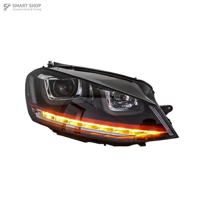 Faruri 3D LED compatibil cu VW Golf 7 VII (2012-2017) R20 GTI Design Semnal Dinamic LED
