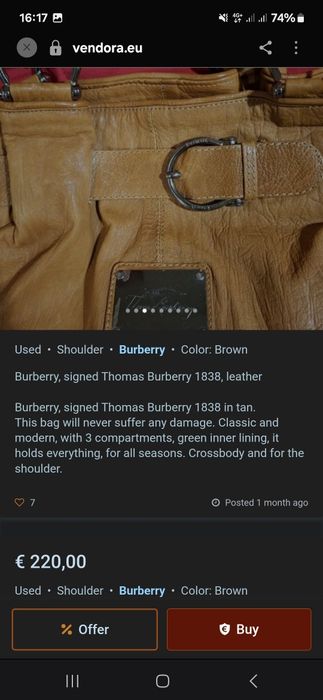 Сумка Винтаж!!! Burberry!