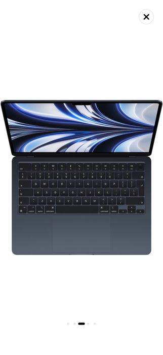 Laptop Apple MacBook Air 13-inch, cu procesor Apple M2, 8 nuclee CPU si 10 nuclee GPU, 8GB, 512GB, Midnight, Layout INT