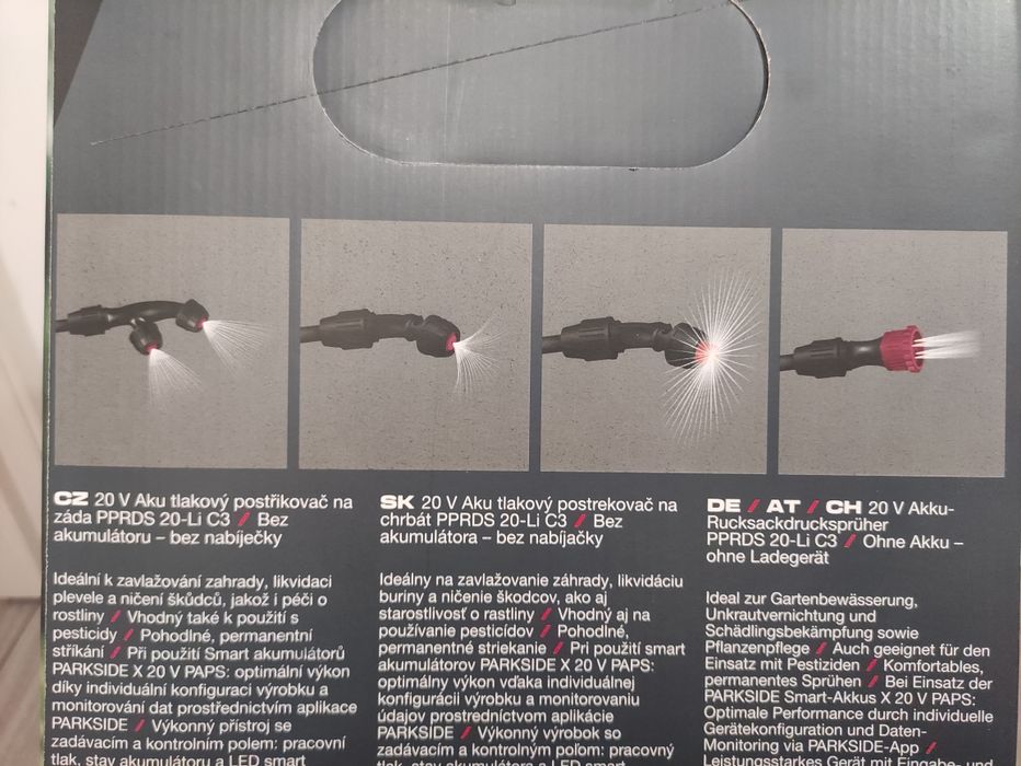 Pulverizator 20 V Parkside Performance pompa de stropit atomizor