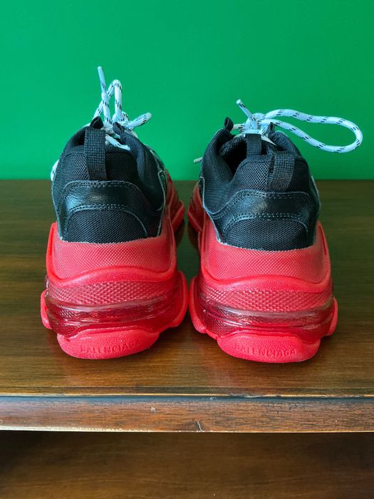 Balenciaga Triple S Black Red Sole