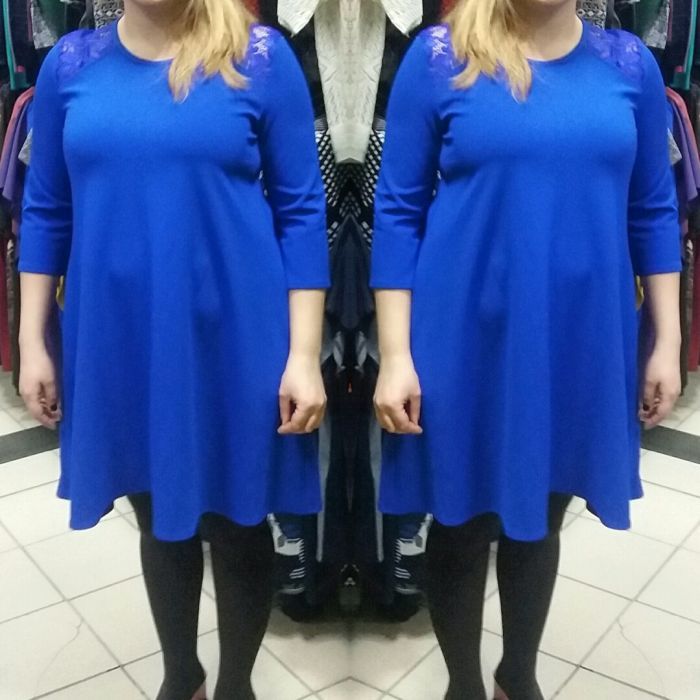 Новое платье синие