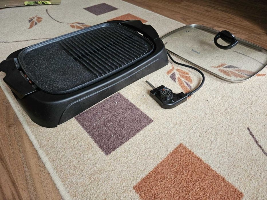 Скара електрическа с капак MUHLER MG-4030M, мраморно покритие, 1800W