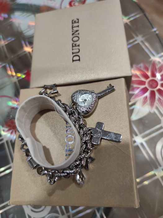 Dufonte браслет с шармами и часами