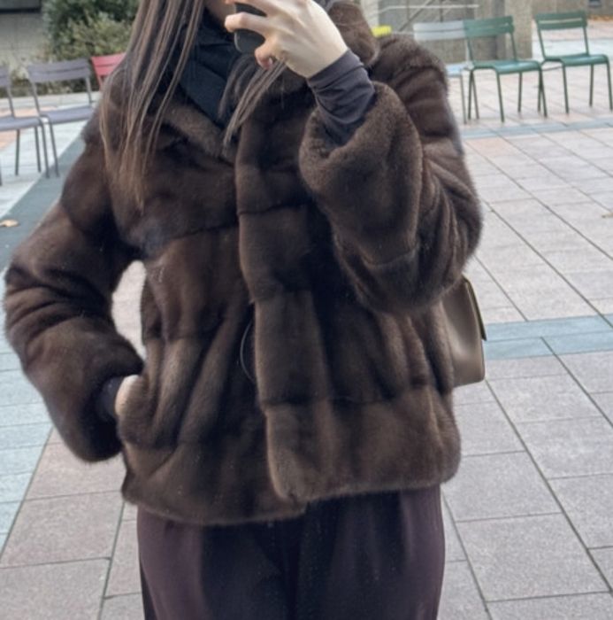 Haina blana naturala vizon / nurca S