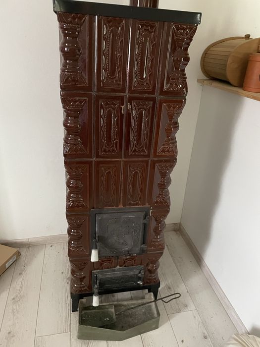 Sobă teracotă si plită