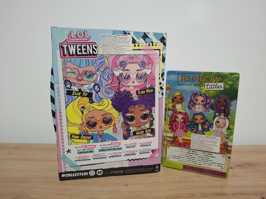 Vand lot cu 2 papusi , LOL Surprise si Rainbow High Littles)