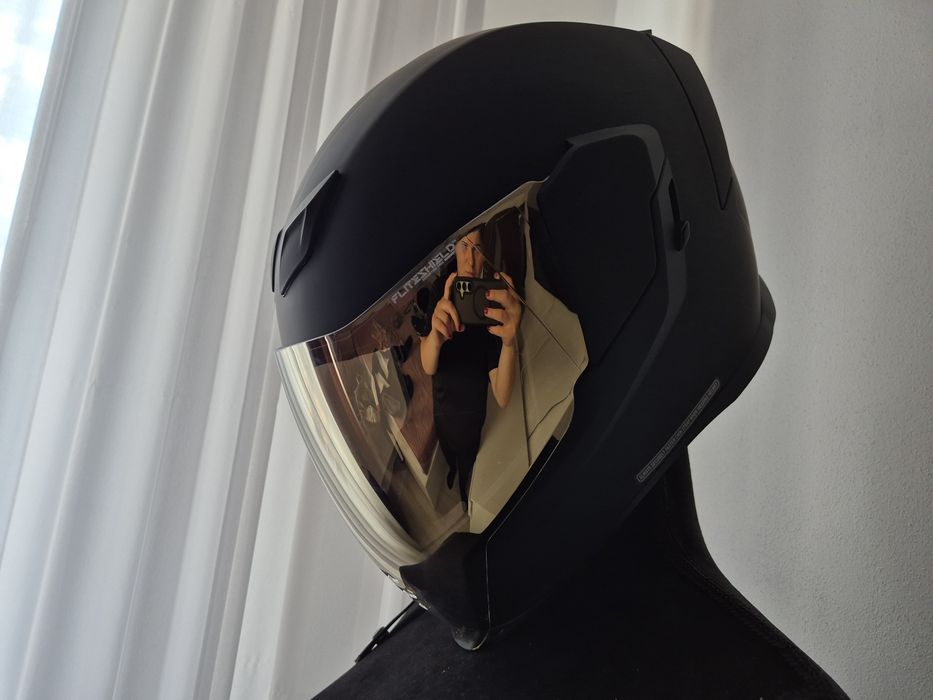 Casca moto Icon Airflite Black + vizieră aurie RST Gold Mirr
