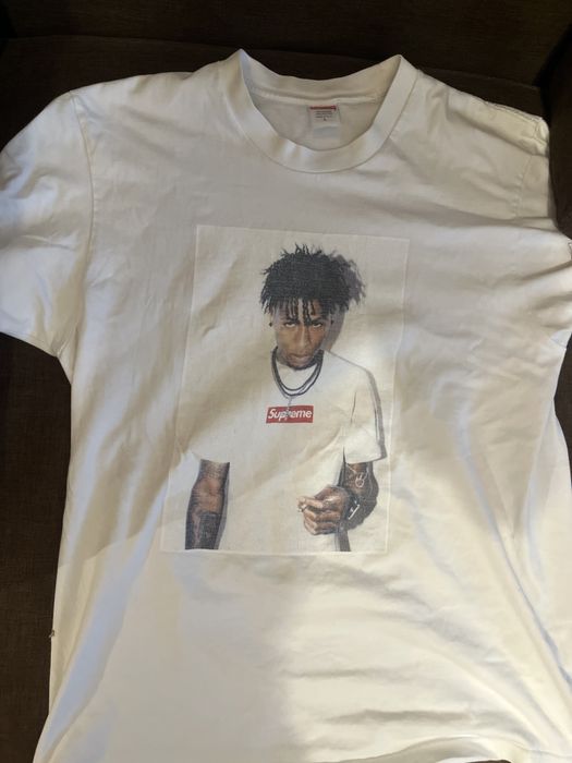 supreme L тениска на young boy collab