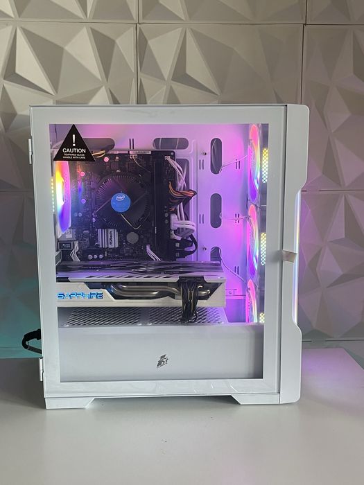 i3 9100f SAPPHIRE RX 570 4GB 120GB SSD 8GB RAM Геймърски компютър