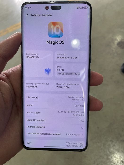 honor x9c 8/8 256