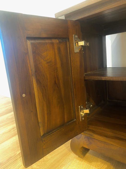 Шкаф за баня тик дърво