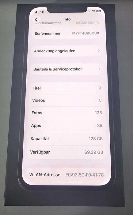 IPhone 12 Pro 128 GB baterie 100%