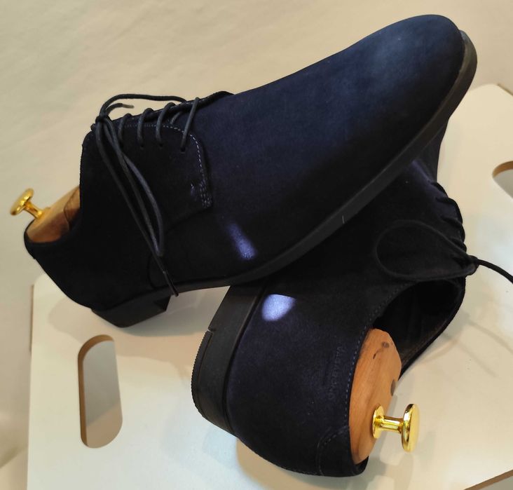 Pantofi derby 43 premium VAGABOND NOI piele naturala moale navy