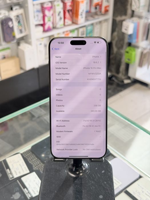 Apple iPhone 16 Pro Max 256GB Black Titanium