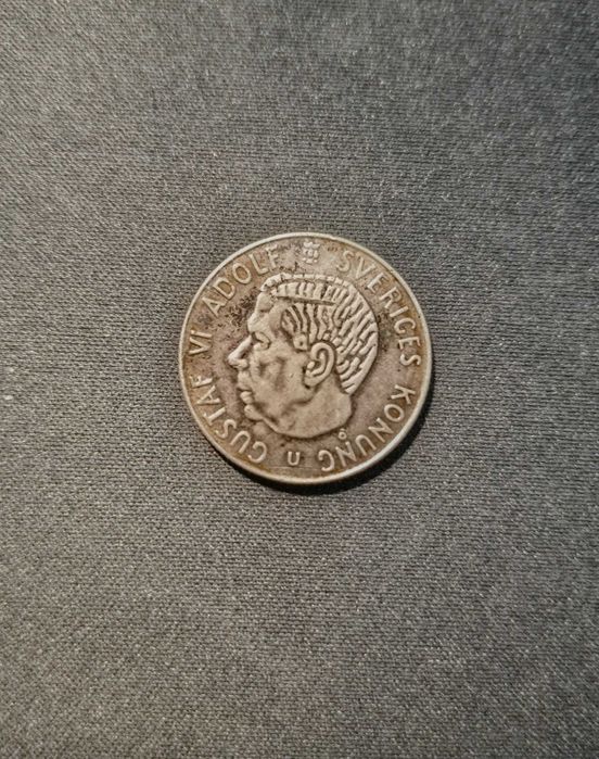 Moneda de argint 1 Coroana Suedia 1965 - SUEDIA GUSTAF VI ADOLF 1 KRONA 1965