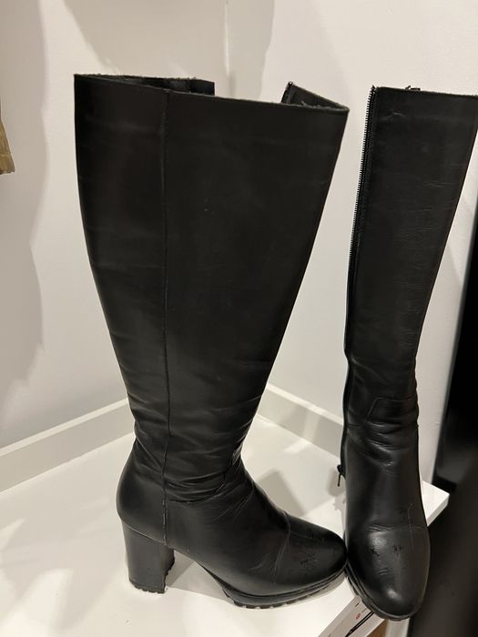 Дамски зимни ботуши от естествена кожа