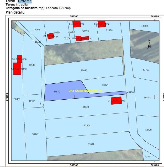 Teren intravilan 1.292 mp – Gura Humorului, Bogdaneasa, Str. Fagului