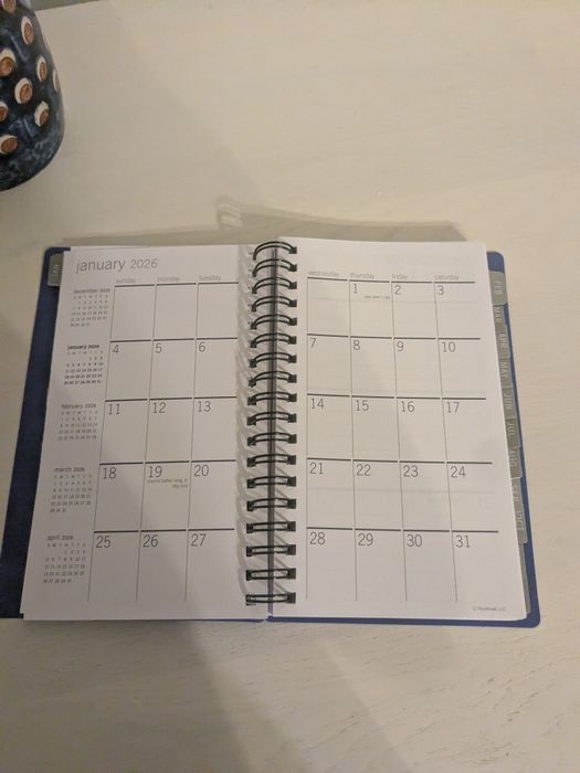 Mic caiet/calendar albastru