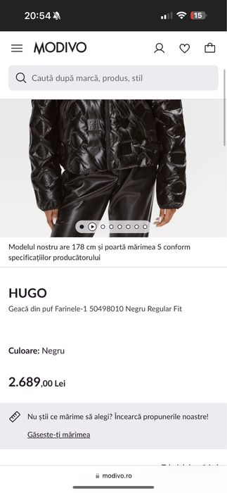 Geacă din puf Hugo Boss Dama