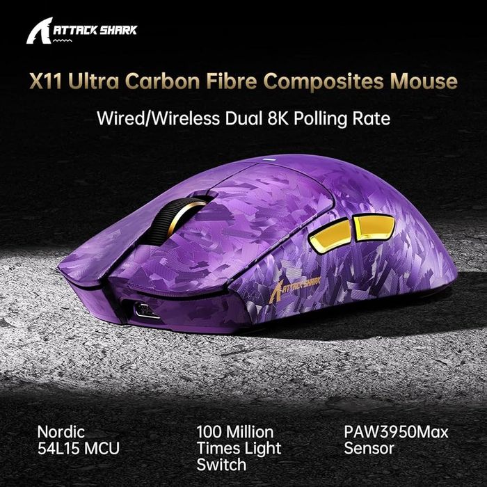 New Mouse Attack shark X11 ULTRA paw 3950max