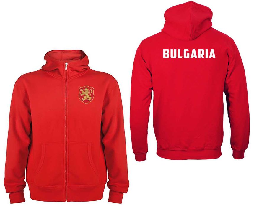 Суичър с цип, горнище ZIP Hoodie БЪЛГАРИЯ / BULGARIA. Или с ТВОЯ идея!