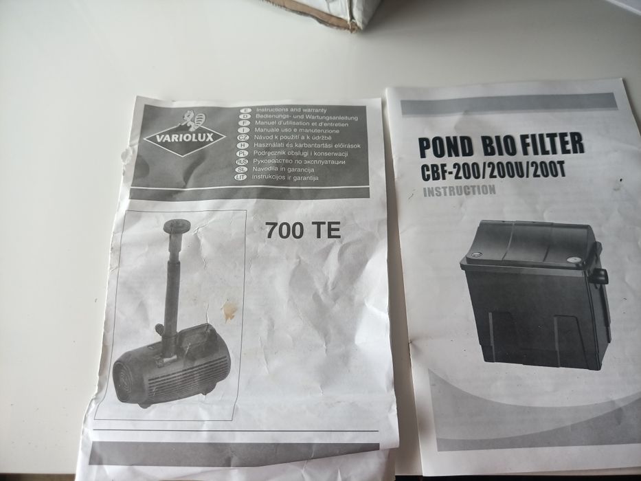 Vând filtru iaz crapi Koy, lampa UV și pompa