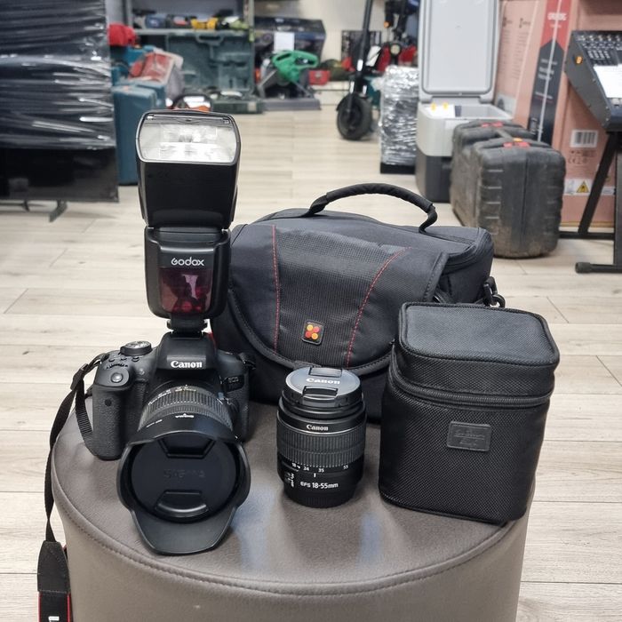 Amanet F28: Aparat foto DSLR Canon EOS 750D + Sigma 17-50mm Blitz