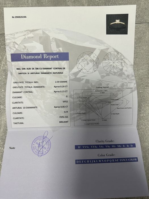 Vand inel Aur cu diamante