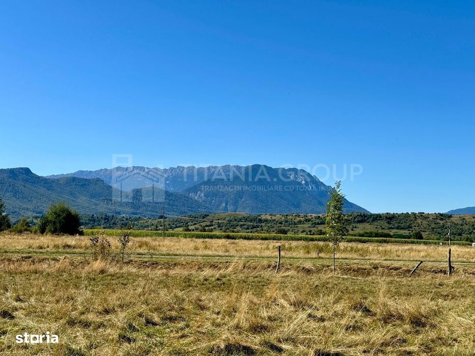 Teren intravilan parcelabil, priveliște spre munți, Sohodol, Bran