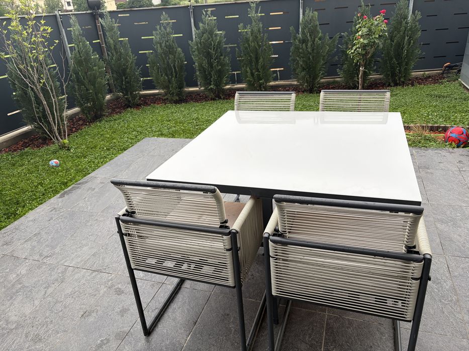 Vand masa 4 scaune fold gradina Naterial