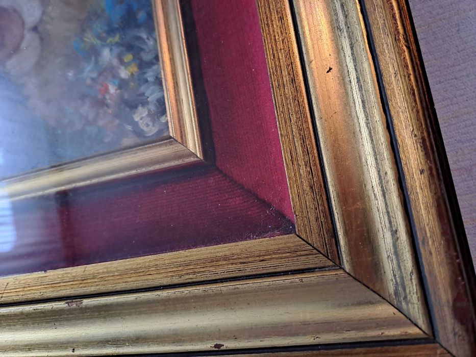 tablou vechi pictura 46/40 cm semnat