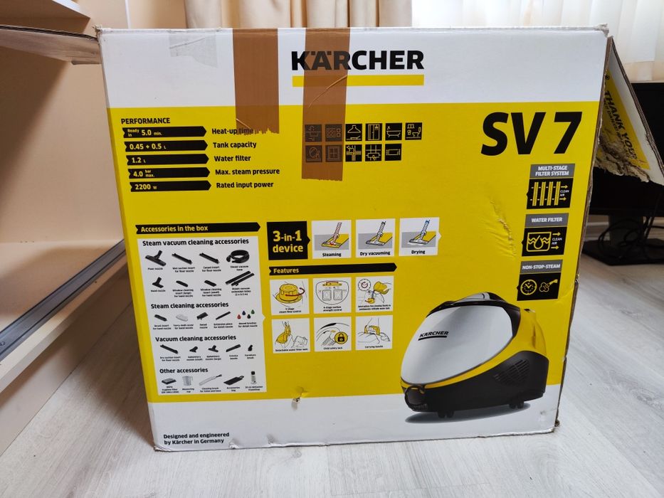 Karcher SV7 паропрахосмукачка