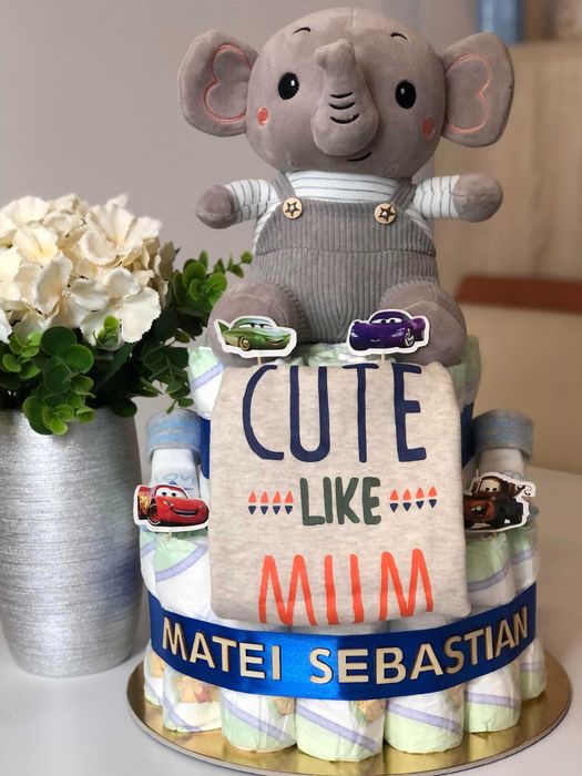 Pentru familie, tort din scutece, cadou bebelusi, cadou mama