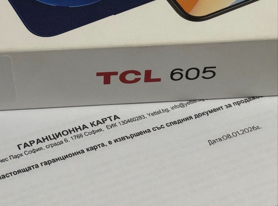 ЧИСТО НОВ 128GB 128GB TCL 605 Yettel Гаранция 2029г. Black
