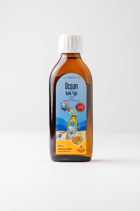 ORZAX Oсean Fish Oil Baliq yog'i siropi Omega 3, 150 ml