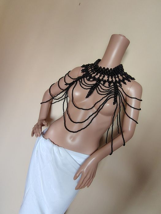 Colier mare elegant din mărgele pentru petreceri, nunți