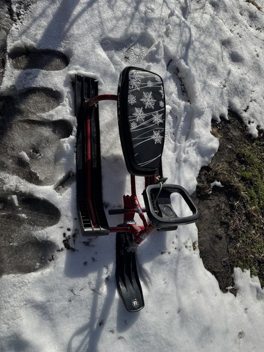 Снегокат детский бордовый цвет