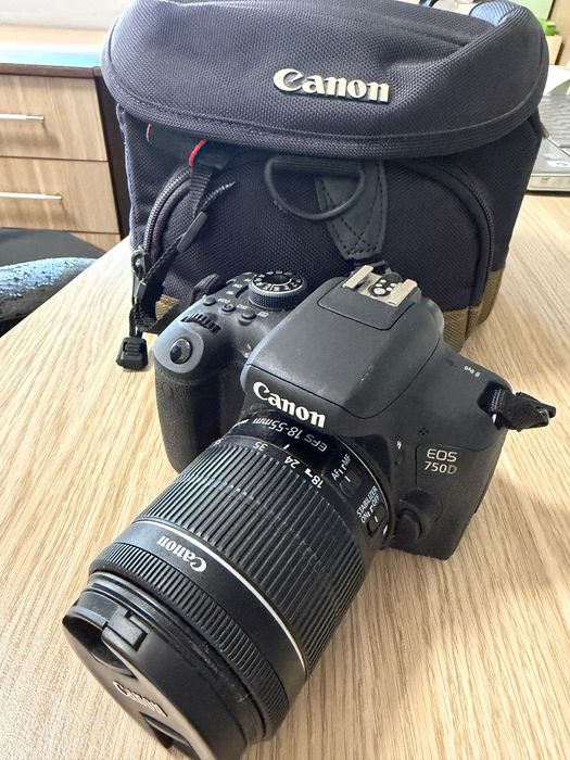 Canon EOS 750D + 18-55mm IS STM + оригинална чанта