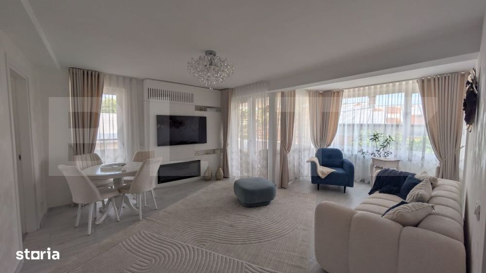 Apartament 3 camere, 66 mp, prima inchiriere, terasa 12 mp, zona Centr