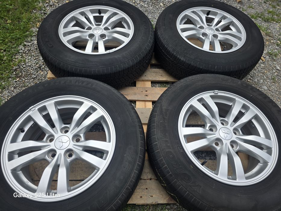 Лети джанти 16ки 5х114.3 Mitsubishi + летни гуми 215/70/16 Yokohama