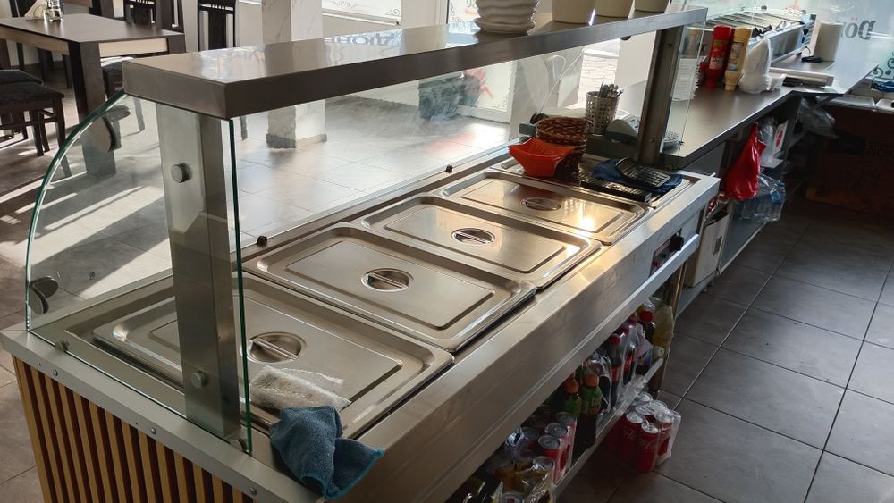 Топла витрина Бен Мари с 5 гастро норми.