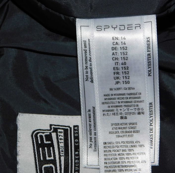 Pantaloni schi Spyder bretele Primaloft copii 14 ani