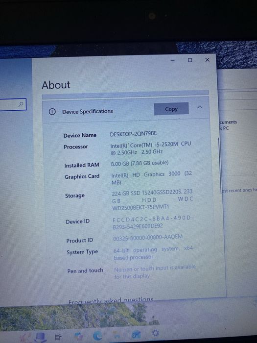 Продавам Dell latitude E6420 с windows 10